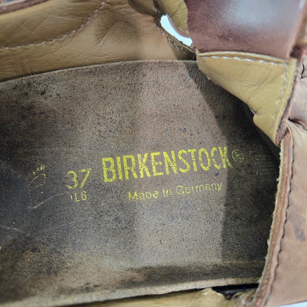 Birkenstock Size 6.5 Fisherman Sandals Leather Buckle Closed Toe Clogs #1307 - Picture 7 of 10